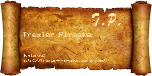 Trexler Piroska névjegykártya